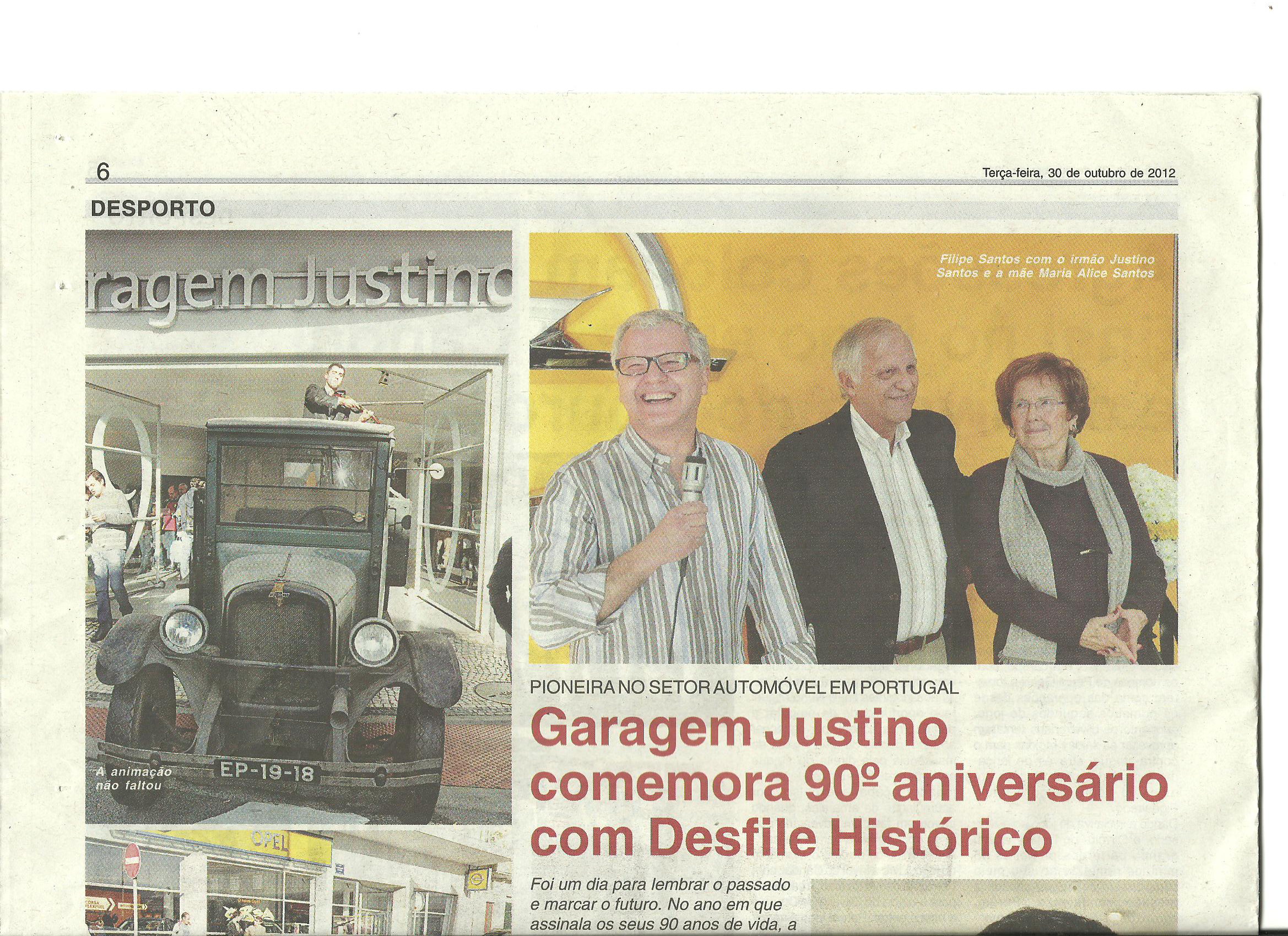 Garagem Justino no Jornal Audiência