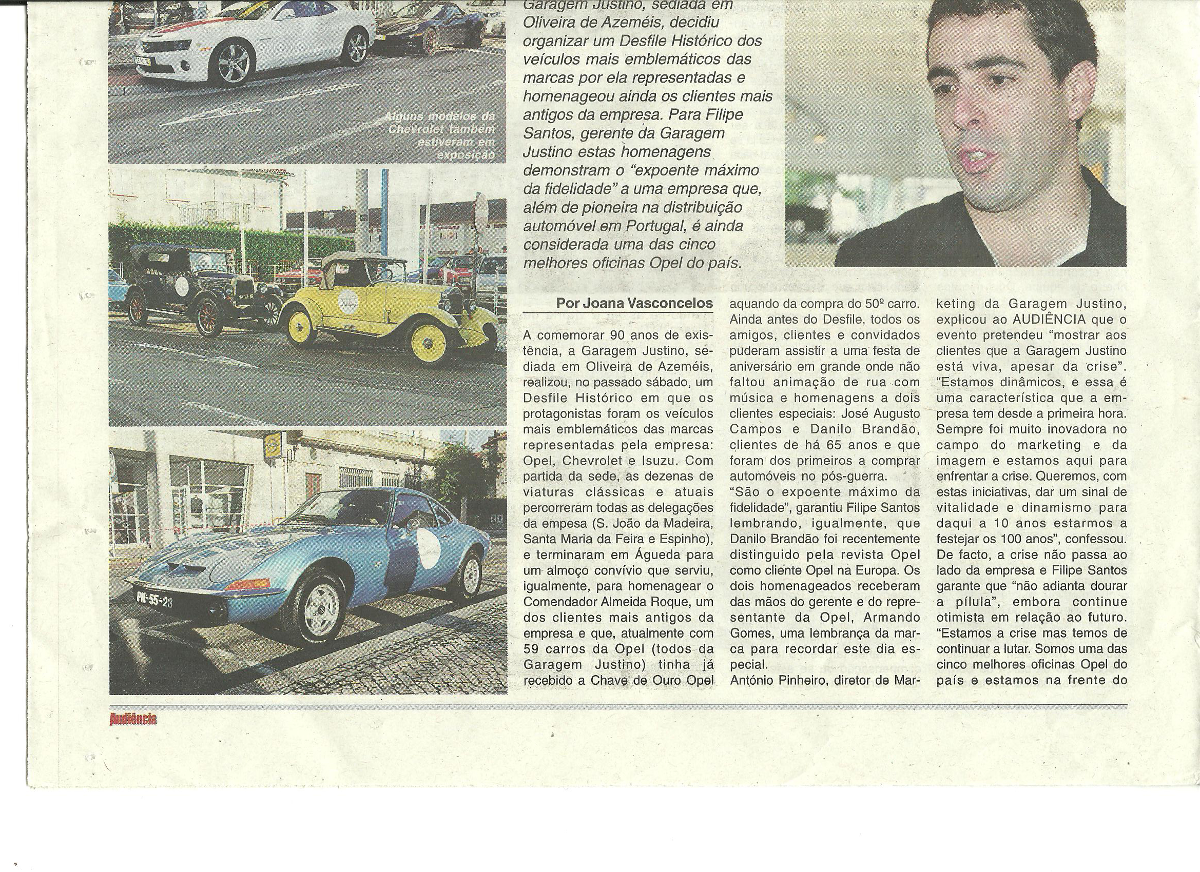 Garagem Justino no Jornal Audiência
